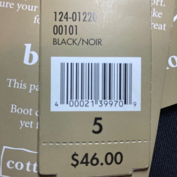 Cotton Ginny Black Stretch Bootcut Pants, Size 5P - Picture 7 of 7